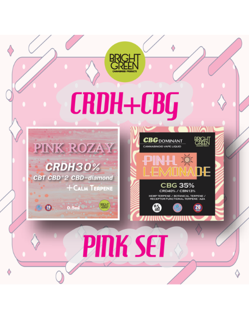 CRDH30％ LIQUID【PINK ROZAY】＋ CBG LIQUID【PINK LEMONADE】0.5ml PINK SET